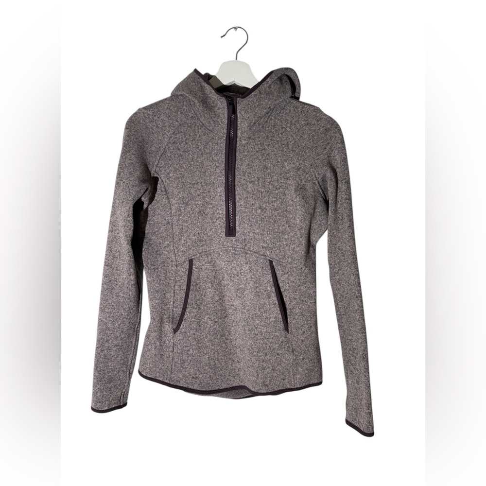 Mauve/Grey Lululemon. Sz:4 Hooded Pullover with Front Pocket